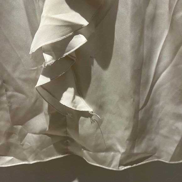 Calvin Klein Ivory Ruffle Front Blouse - Picture 4 of 5